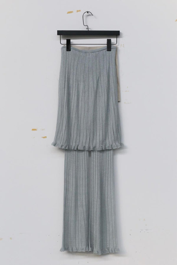 SWAYING/KNIT Robin Skirt (with shorts) SW23SS3B09 Mist Blue PS58